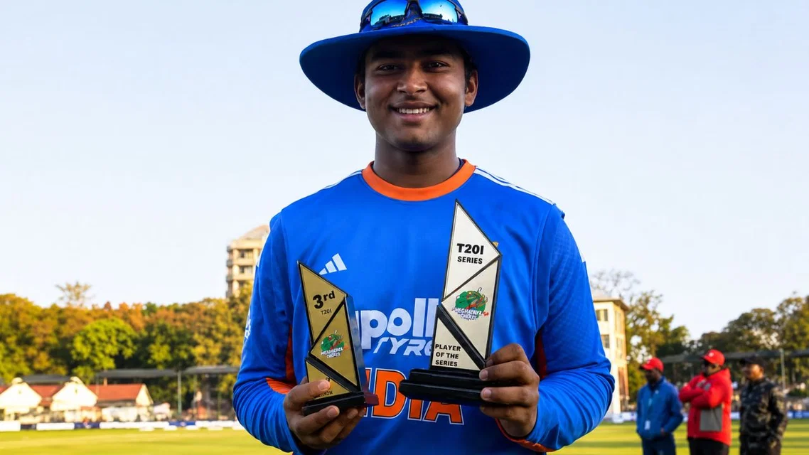 Vaibhav Sooryavanshi won his maiden Man of the Match award (source: X.com)
