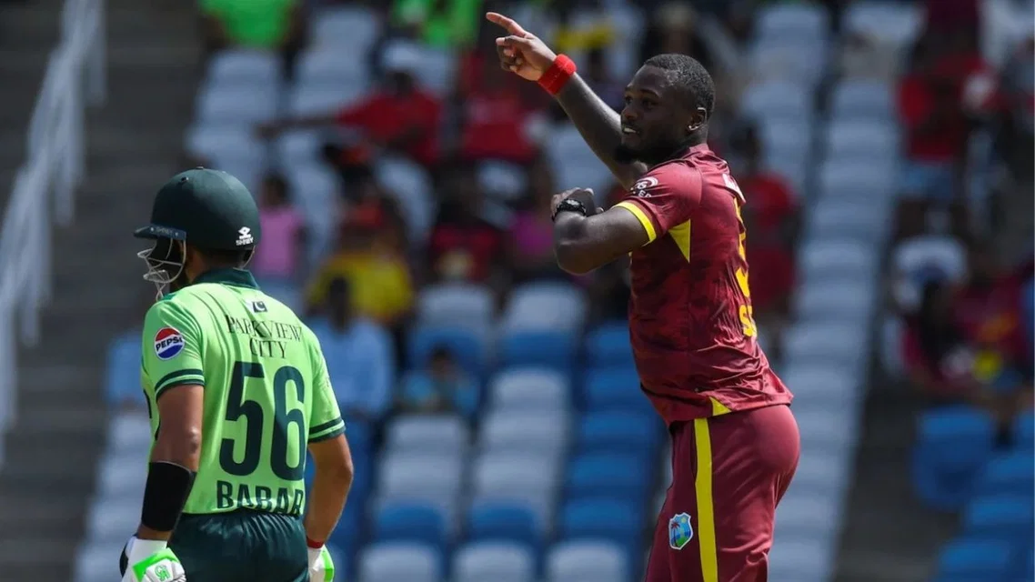 Babar Azam and Jayden Seales in 2025 [Source: AFP]