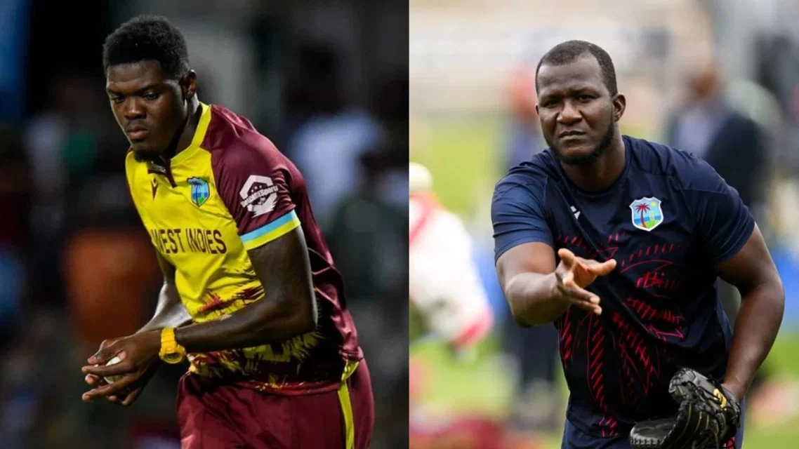 Alzarri Joseph and Daren Sammy (Source: AFP)