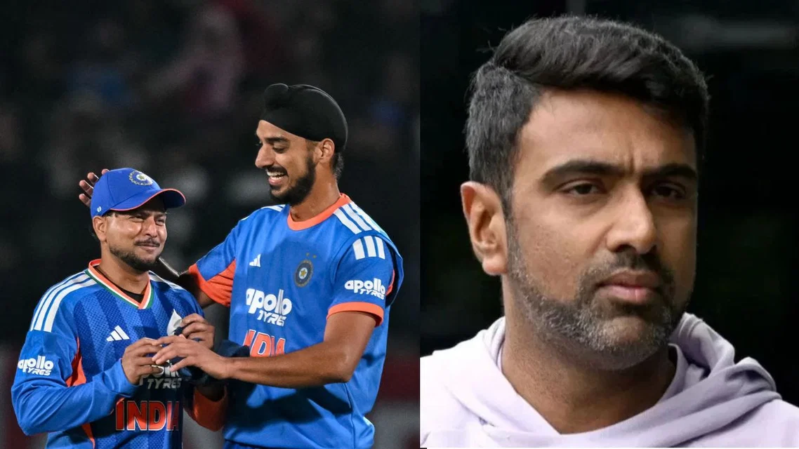 Arshdeep Singh, Kuldeep Yadav and R Ashwin (Source: AFP)