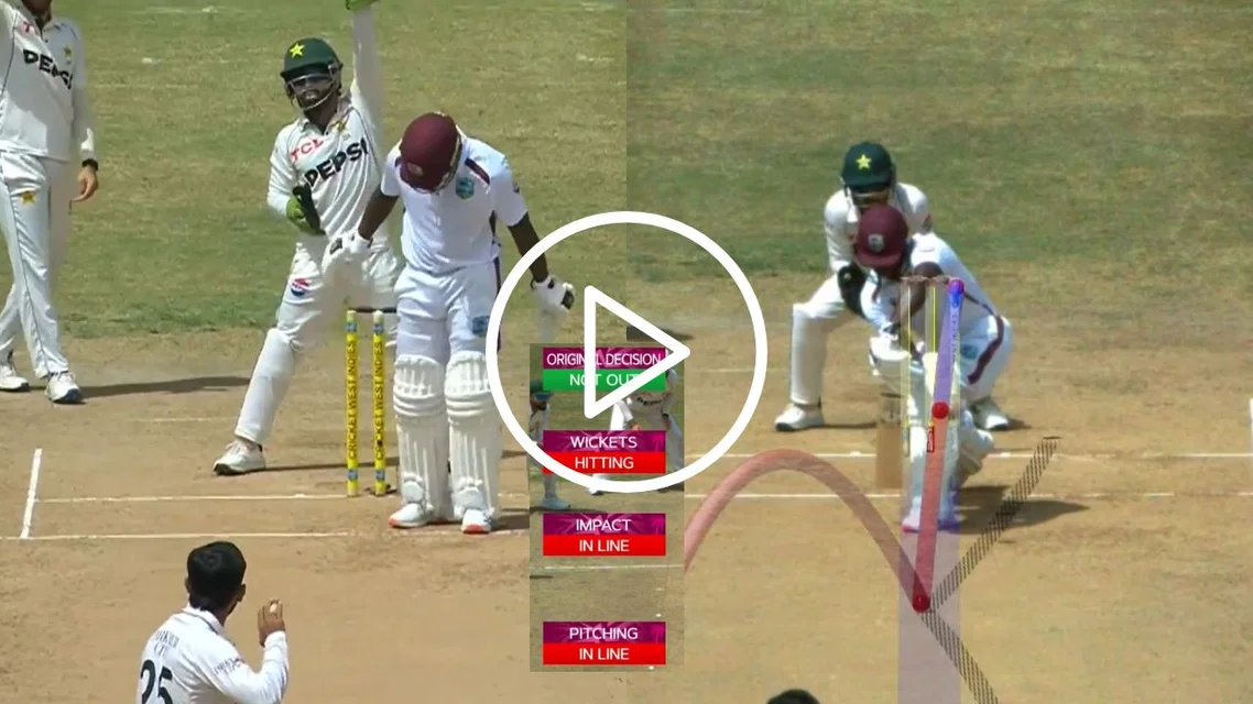Pakistan's DRS blunder vs West Indies [Source: X]