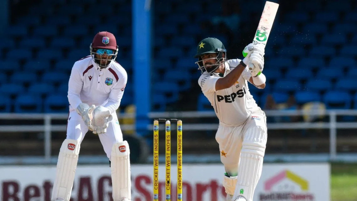 Babar Azam attains huge Test feat vs West Indies [Source: AFP]
