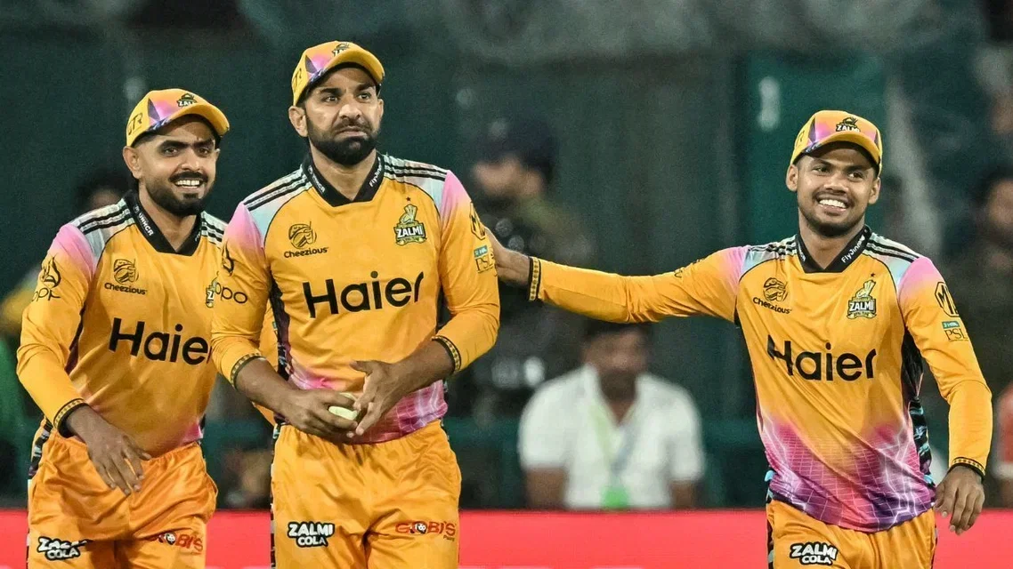 Iftikhar Ahmed with Babar Azam in PSL (Source: AFP Photos)