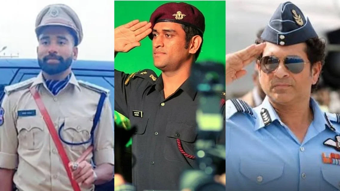 Mohammed Siraj, MS Dhoni and Sachin Tendulkar [Source: X]