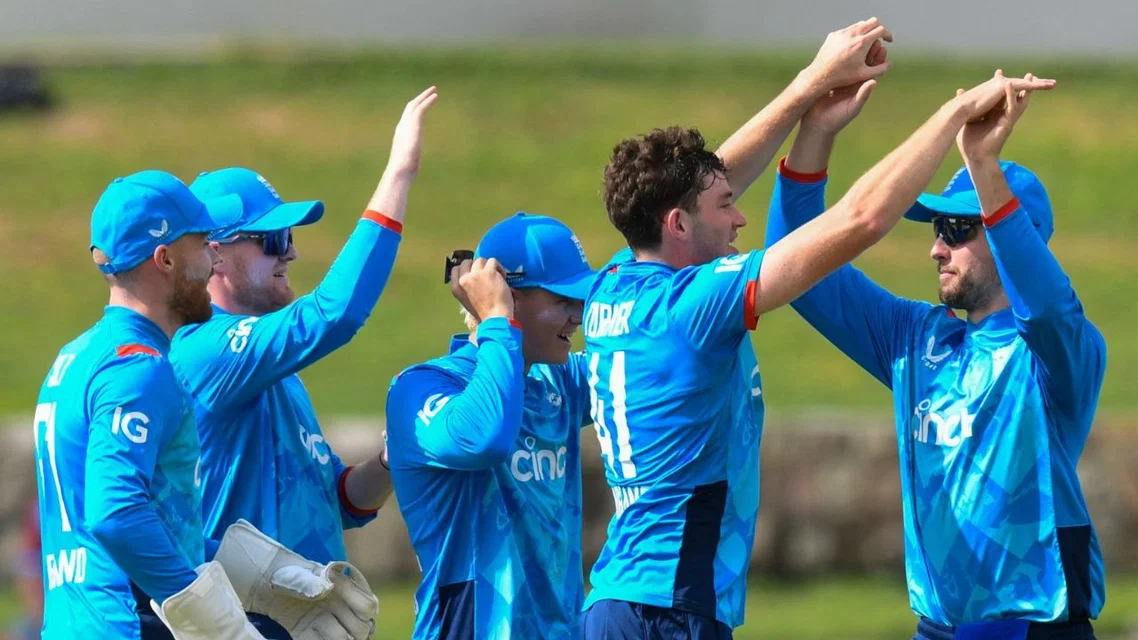 John Turner with England team [Source: AFP]