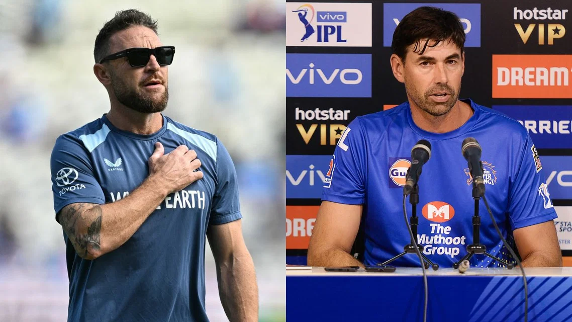 Brendon McCullum (L) & Stephen Fleming (Source: AFP Photos)
