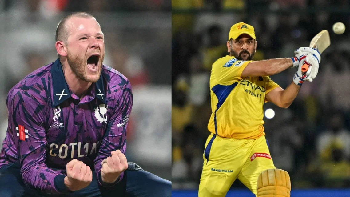Michael Leask and MS Dhoni - (Source: AFP)