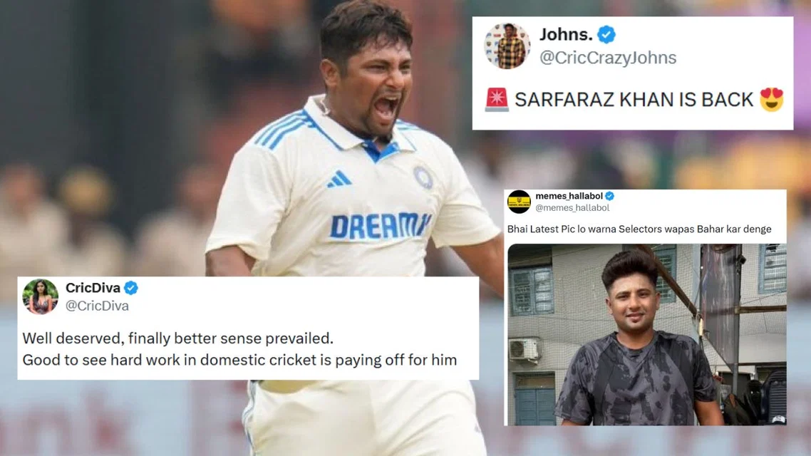 Fans react to Sarfaraz Khan's return [Source: X]