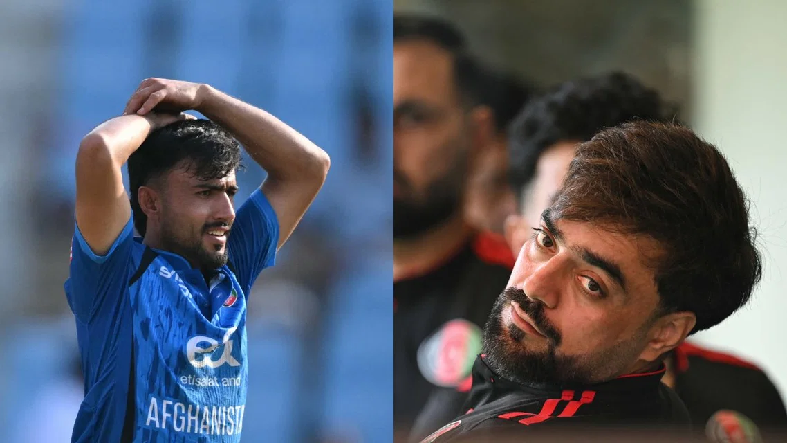 Nangeyalia Kharote in India (L) & Rashid Khan (Source: AFP Photos)