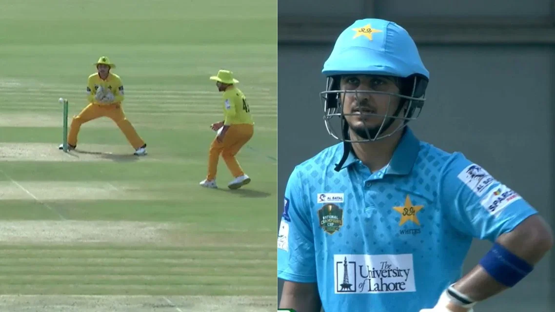 Saim Ayub Runs Himself Out [Source: screengrab/x]