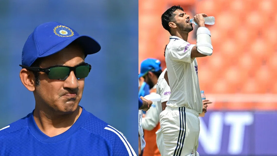 Gautam Gambhir Washington Sundar for India. Image Credits: AFP