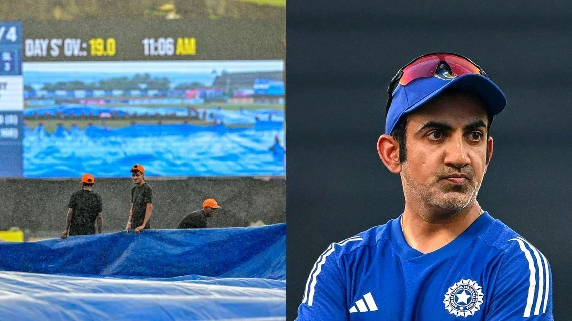 Gautam Gambhir (R) & Galle International Cricket Stadium (Source: AFP Photos)