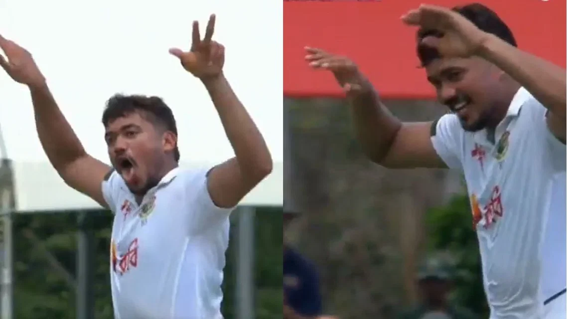 Taskin Ahmed celebrates with a dance [Source: @cricketcomau/x]