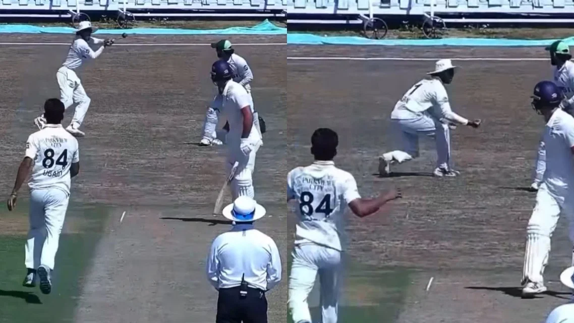 Azan Awais drops a sitter [Source: X]