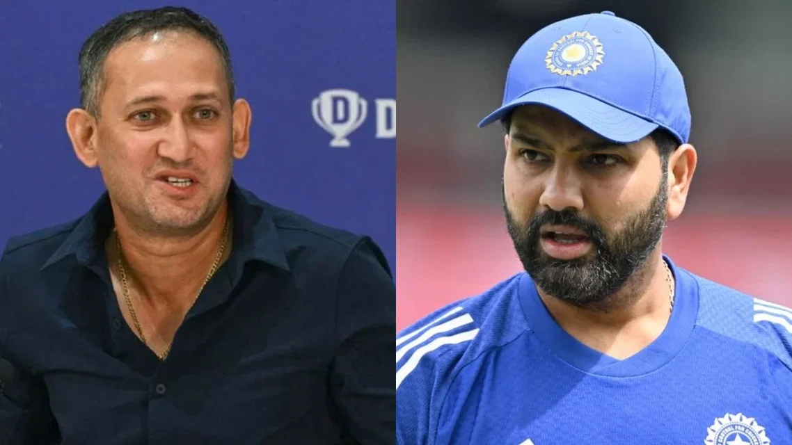 Ajit Agarkar and Rohit Sharma [Source: AFP]