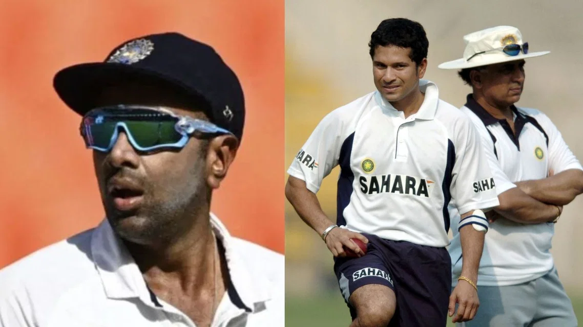 R Ashwin and Sunil Gavaskar. [Source - AFP]