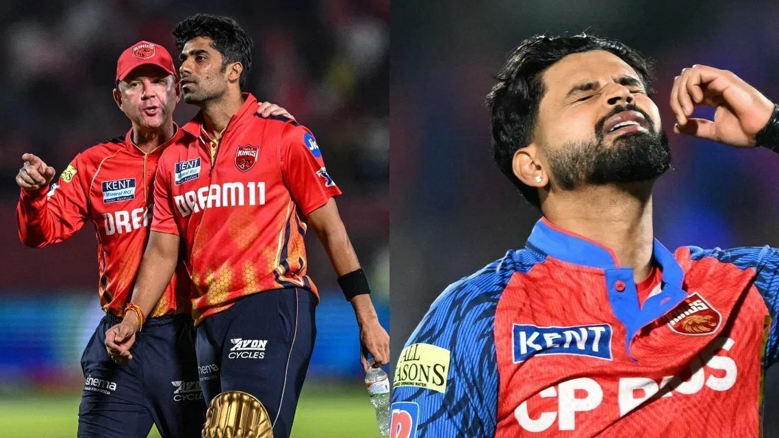 Ricky Ponting Shreyas Iyer Shashank Singh for Punjab Kings. Image Credits: AFP
