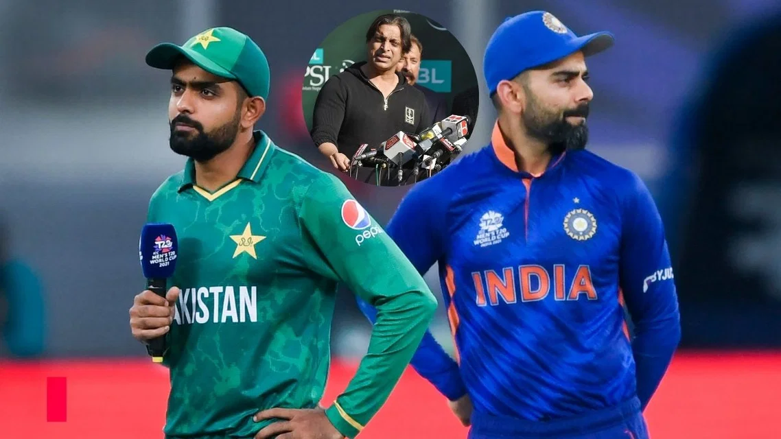 Babar Azam Virat Kohli Shoaib Akhar for India Pakistan. Image Credits: AFP