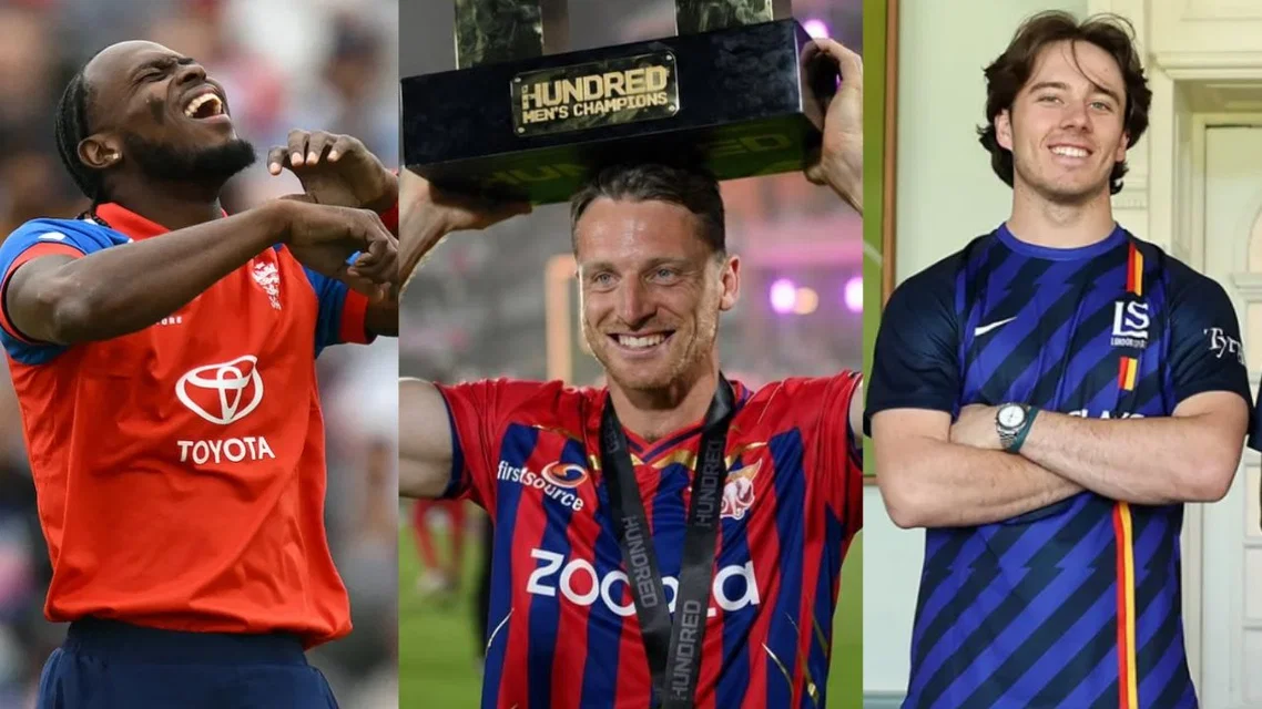 Jofra Archer, Jos Buttler and Dewald Brevis [Source: ECB, X and LondonSpirit]