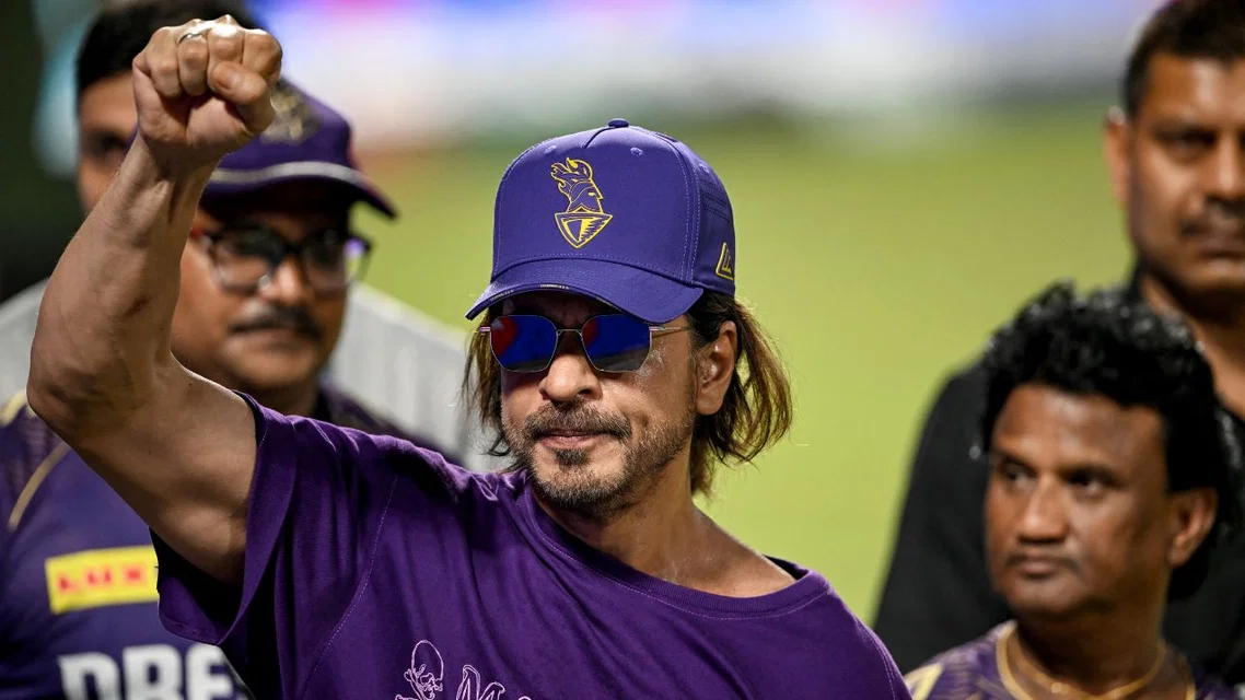 Shah Rukh Khan wearing KKR cap (Source: AFP Photos)