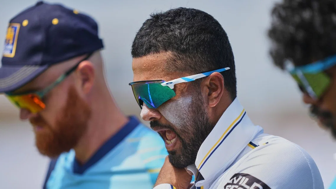 Dinesh Chandimal during IND vs SL 1st Test (Source: AP Photos)