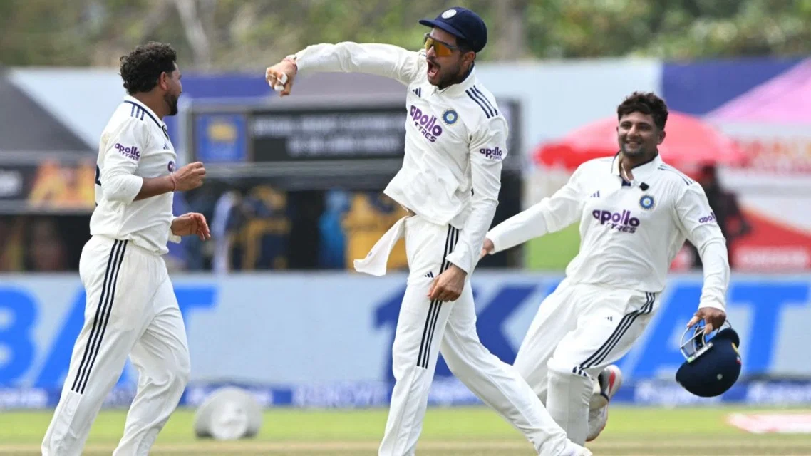 India defeated Sri Lanka in 1st Test [Source: AFP]
