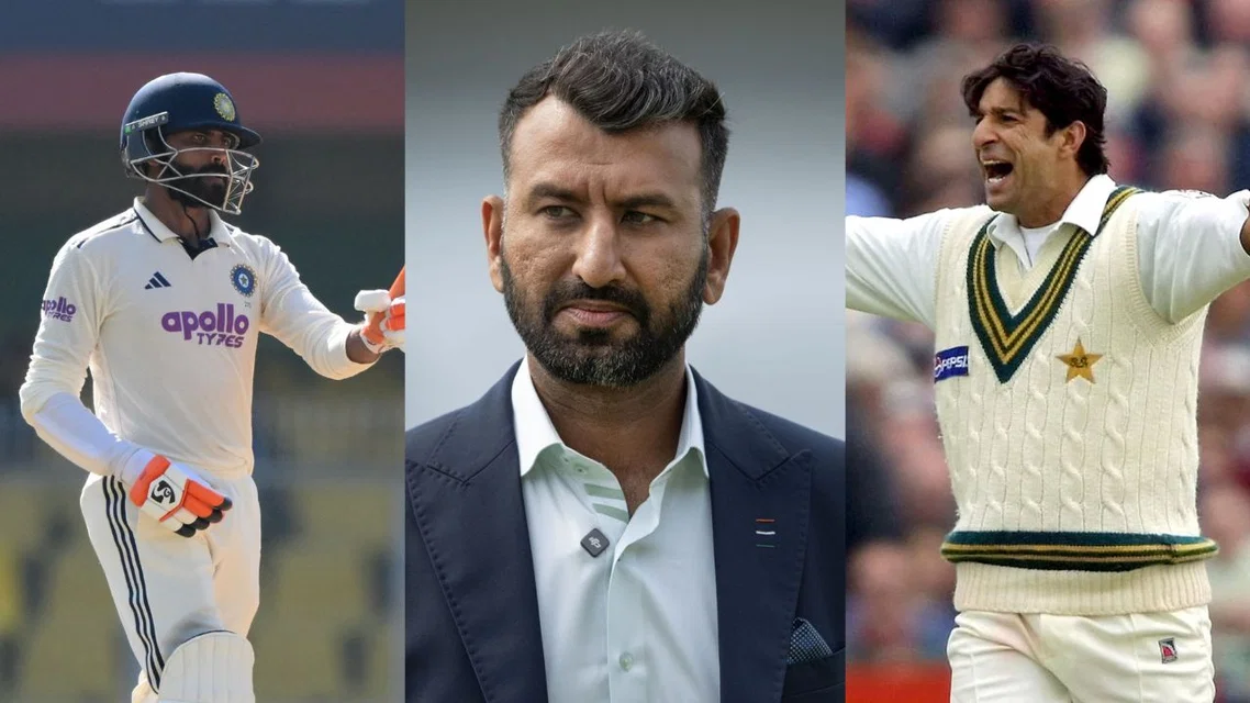 Pujara calls Jadeja a better all-rounder than Wasim Akram | PC- AFP
