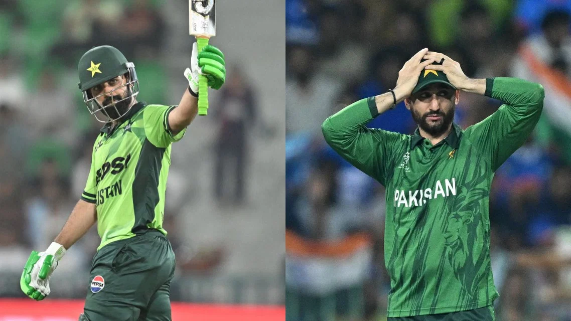 Shadab Khan (L) & Salman Ali Agha (Source: AFP Photos)