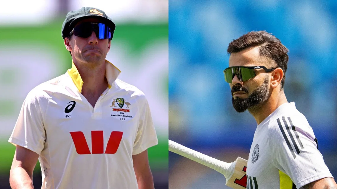 Pat Cummins taunts India Virat Kohli. Image Credits: AFP