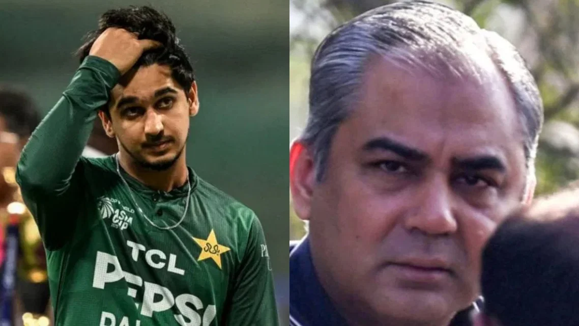 Saim Ayub and Mohsin Naqvi [Source: AFP]