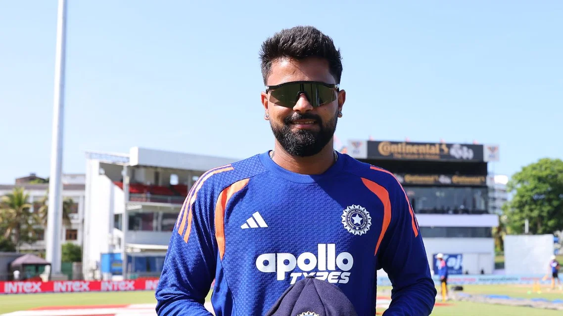 Saransh Jain made his Test Debut for India (Source: BCCI)