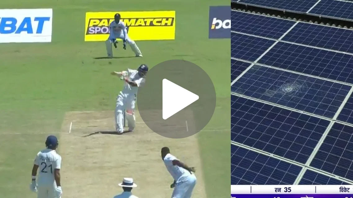 Rishabh Pant breaks solar panel in IND vs SL 2nd Test | PC- Screengrab