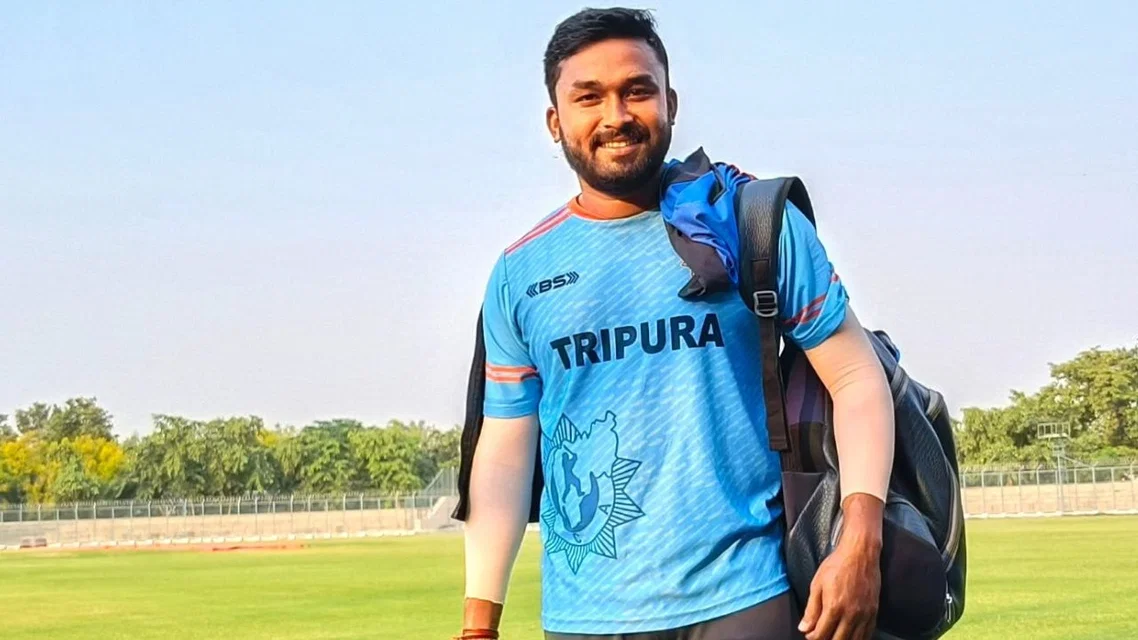 Abhijit Sarkar representing Tripura [Source: @abhijit_sarkar_22_official/ Instagram]