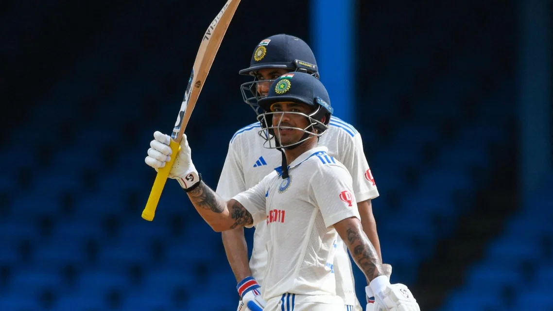 Ishan Kishan with Shubman Gill in Test colours | PC- AFP