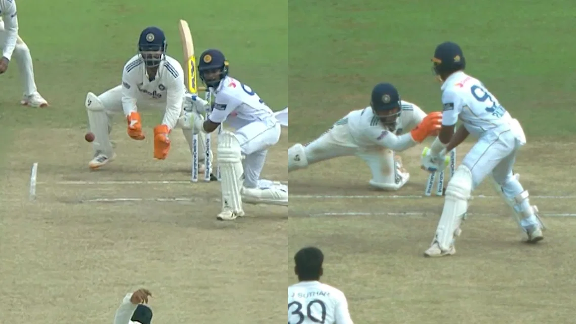Rishabh Pant's trick dismissed Pasindu Sooriyabandara [Source: Screengrab/Sony Sports Network]