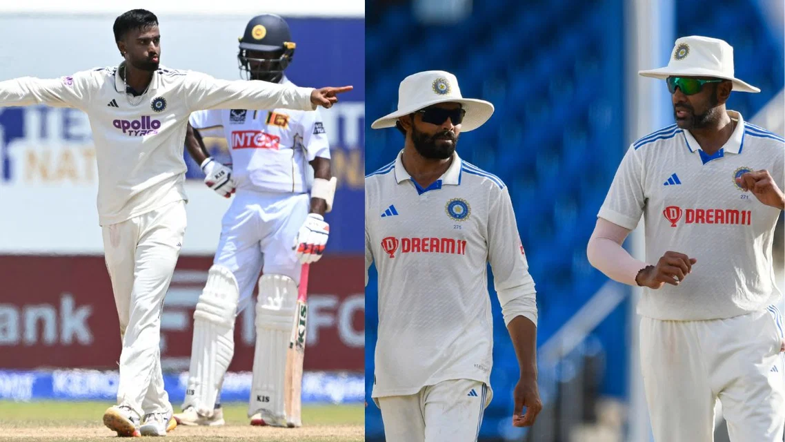 Manav Suthar outshone Ashwin, Jadeja vs SL [Source: AFP]