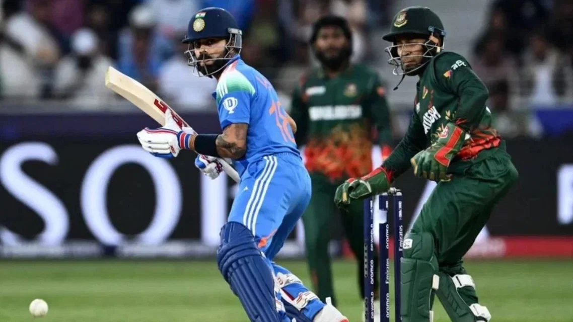Indian cricket team playing against Bangladesh [Source: AFP]