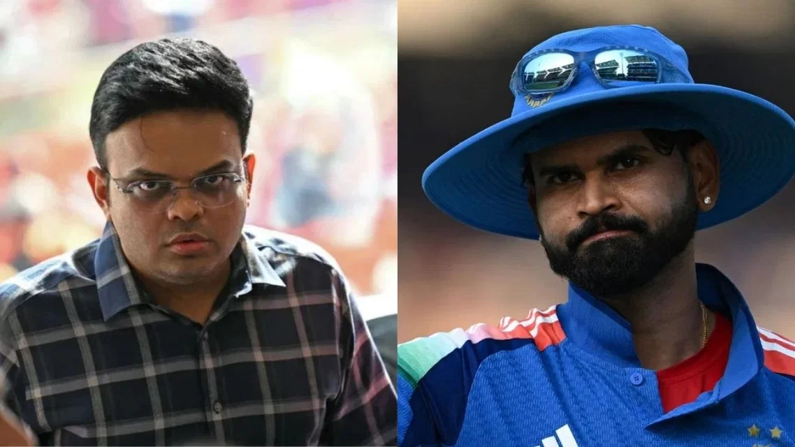 Jay Shah and Indian captain Shreyas Iyer (Source: AFP)