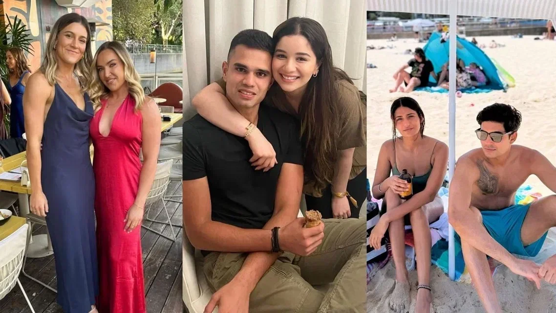 Annabel Sutherland, Brother-Sister Duo of Sara, Arjun Tendulkar and Shubman and&nbsp; Shahneel Gill (Source: X)