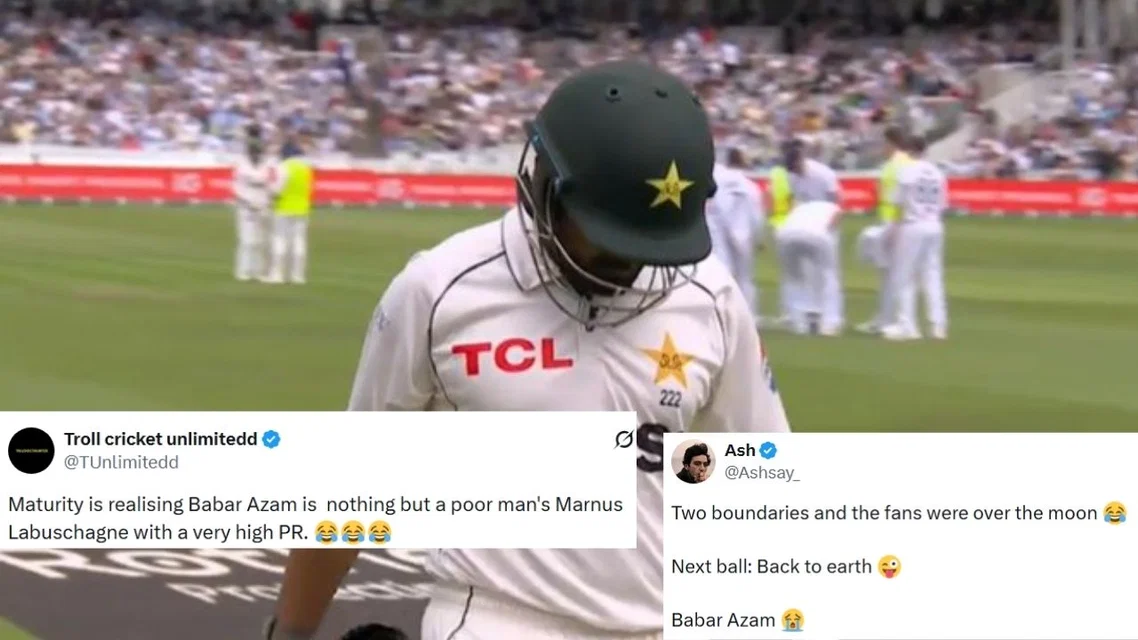 Pakistan fans last out at Babar Azam for poor show at Lord's [Source: X]