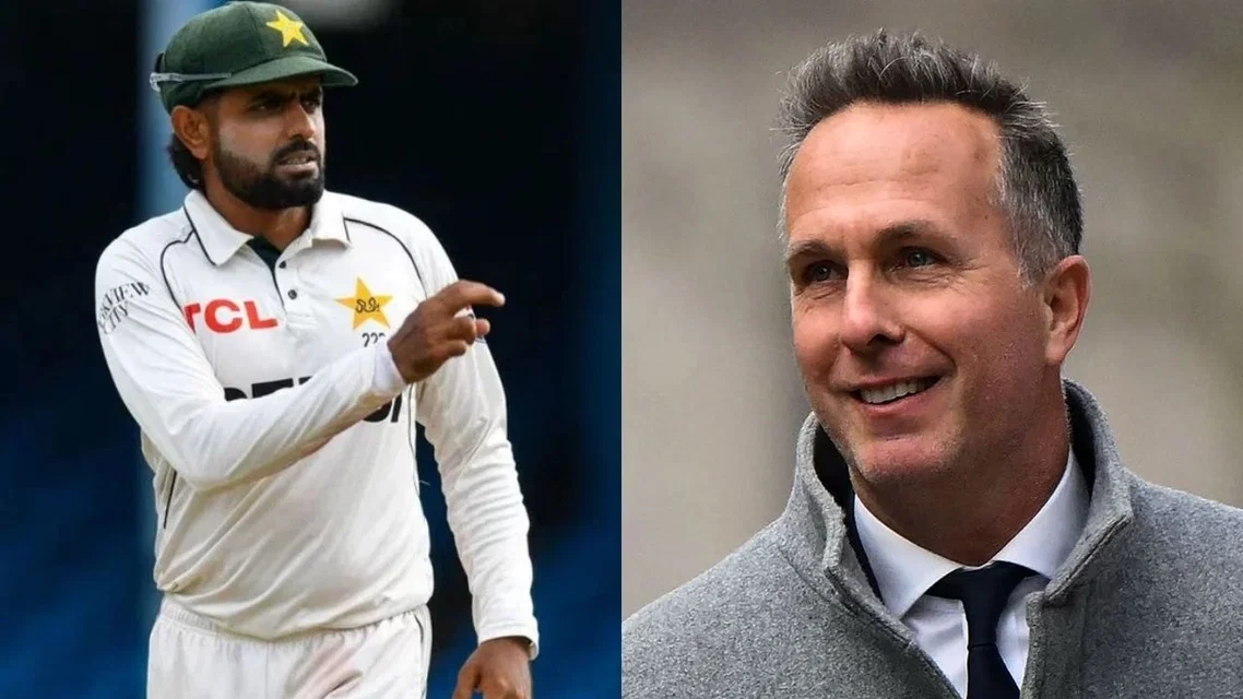Babar Azam and Michael Vaughan [Source: AFP]