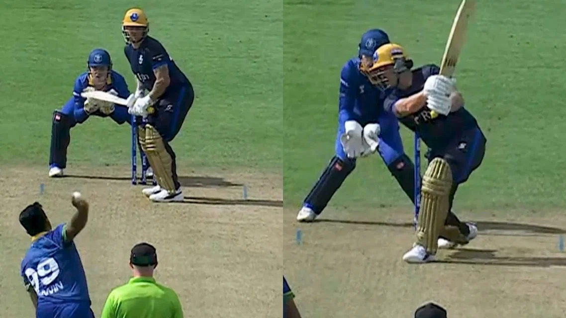 Jason Roy takes on Ravichandran Ashwin [Source: screengrab/x]
