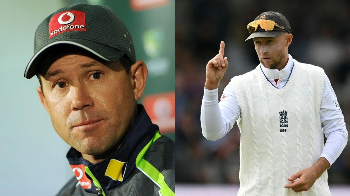 Joe Root (R) & Ricky Ponting (Source: AFP Photos)