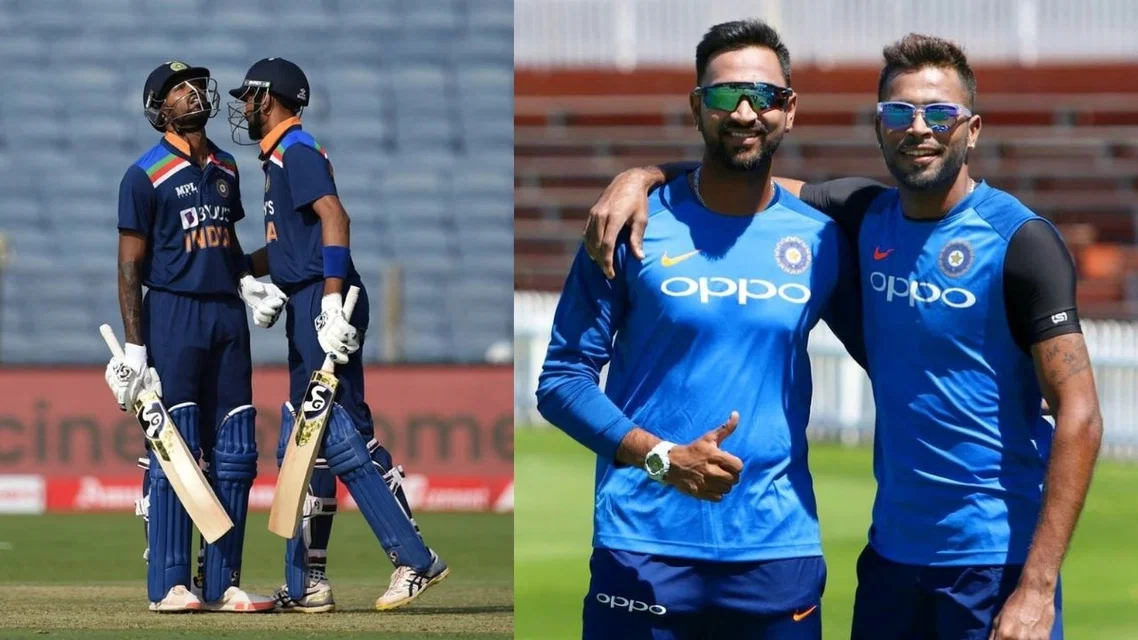 Hardik Pandya And Krunal Pandya in Team India (Source: AFP & X.com/Hardik Pandya)
