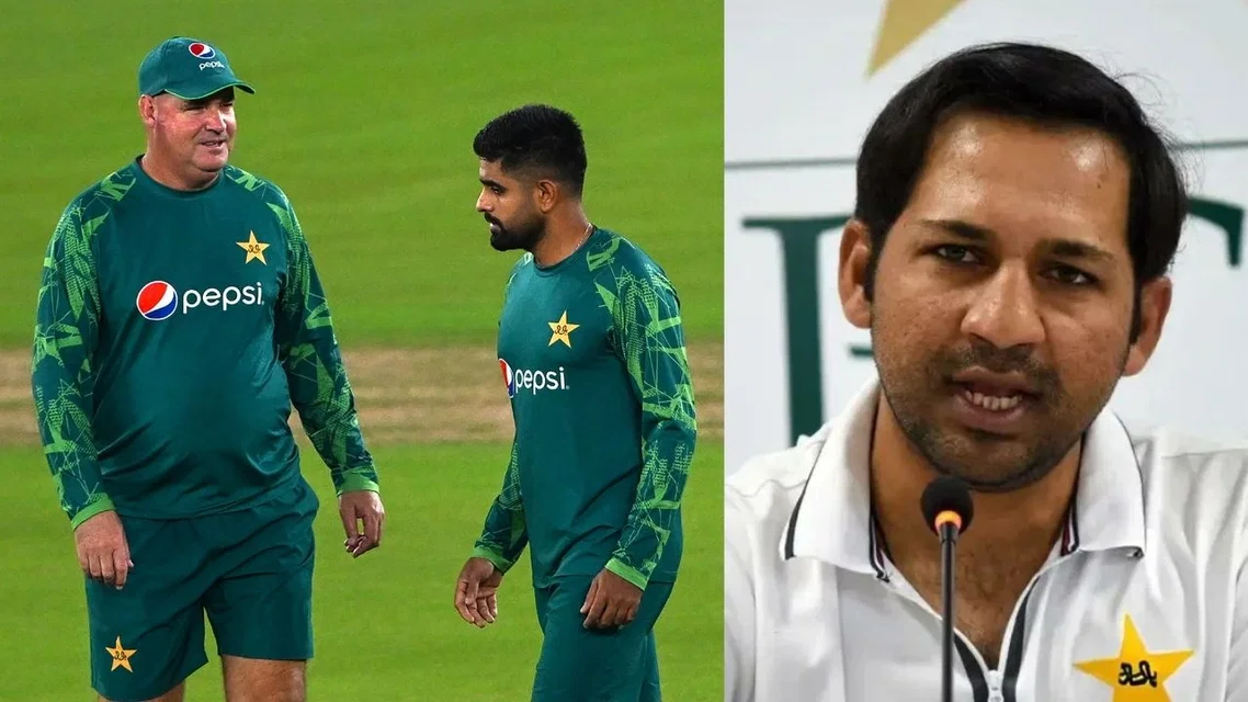 Mickey Arthur, Babar Azam and Sarfaraz Ahmed for Pakistan (Source: AFP)