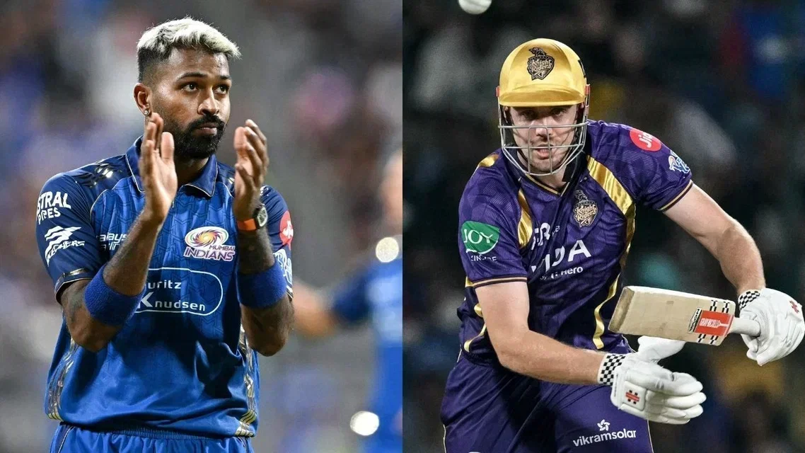 Hardik Pandya and Cameron Green - (Source: AFP)
