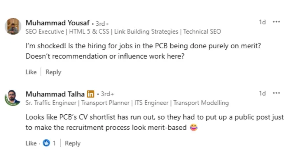 LinkedIn comments from users [Source: Screengrab/LinkedIn]