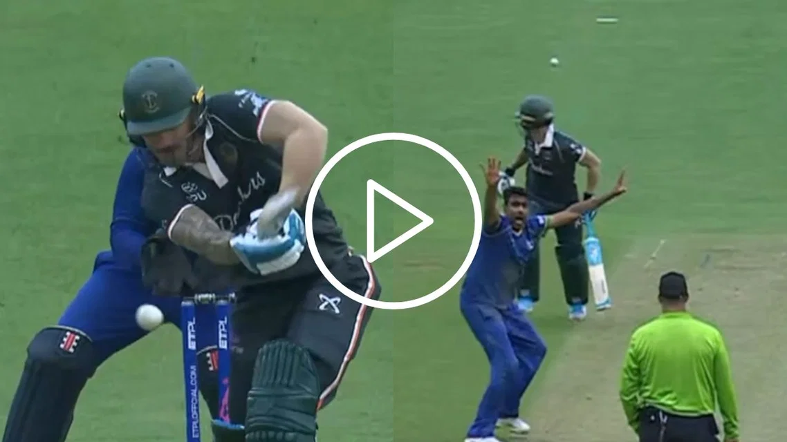 Ashwin trapped Faf with an LBW [Source: X]