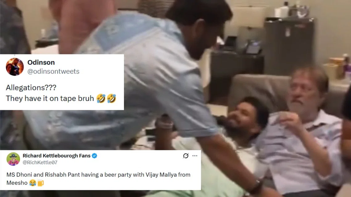 Fans React As MS Dhoni, Rishabh Pant Spotted Partying [Source: X]