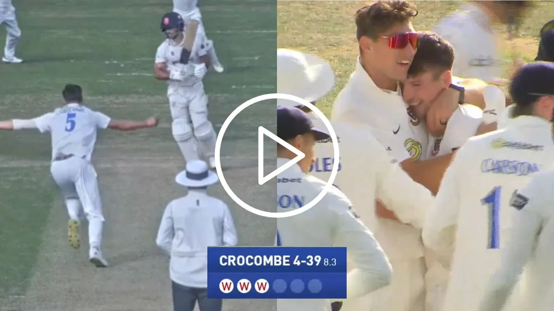 Henry Crocombe picked his second hat-trick in two matches [Source: SussexCCC/X.com]